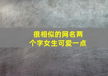 很相似的网名两个字女生可爱一点