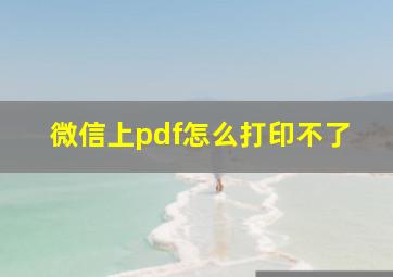 微信上pdf怎么打印不了