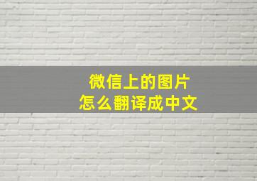 微信上的图片怎么翻译成中文