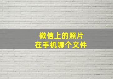 微信上的照片在手机哪个文件