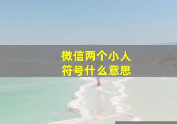 微信两个小人符号什么意思