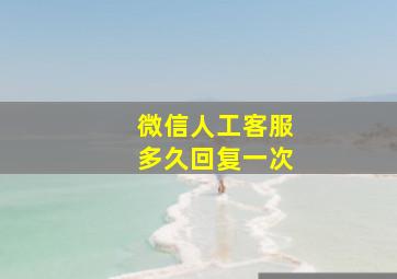 微信人工客服多久回复一次