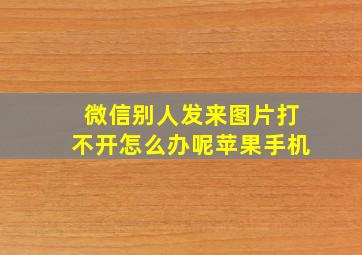 微信别人发来图片打不开怎么办呢苹果手机