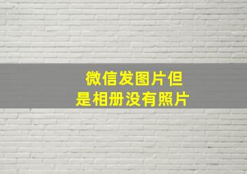 微信发图片但是相册没有照片