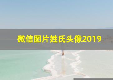 微信图片姓氏头像2019