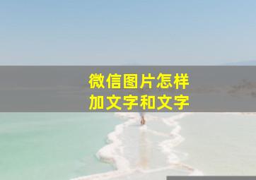 微信图片怎样加文字和文字