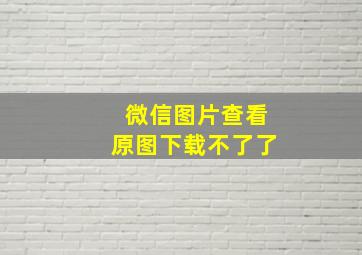 微信图片查看原图下载不了了