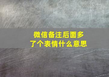 微信备注后面多了个表情什么意思