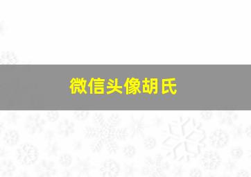 微信头像胡氏