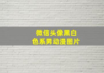 微信头像黑白色系男动漫图片