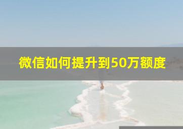 微信如何提升到50万额度