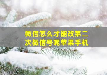 微信怎么才能改第二次微信号呢苹果手机