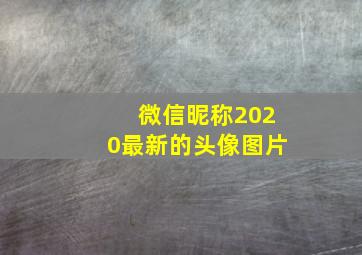 微信昵称2020最新的头像图片