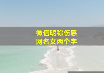 微信昵称伤感网名女两个字