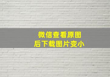 微信查看原图后下载图片变小