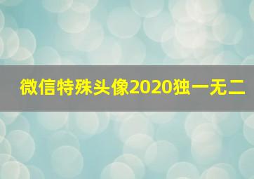 微信特殊头像2020独一无二