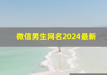 微信男生网名2024最新