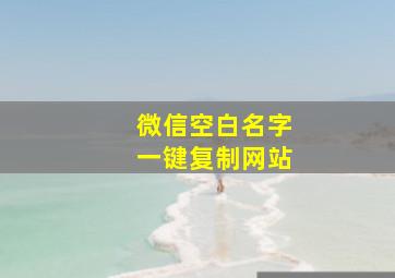 微信空白名字一键复制网站