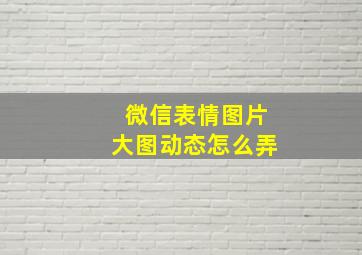 微信表情图片大图动态怎么弄