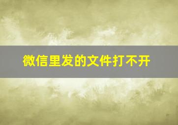 微信里发的文件打不开