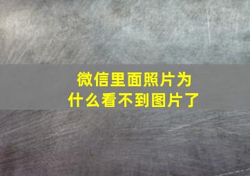 微信里面照片为什么看不到图片了