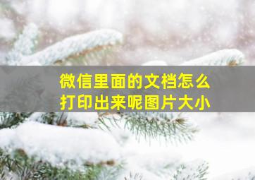 微信里面的文档怎么打印出来呢图片大小