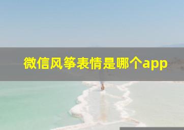 微信风筝表情是哪个app