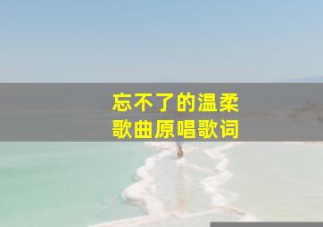 忘不了的温柔歌曲原唱歌词