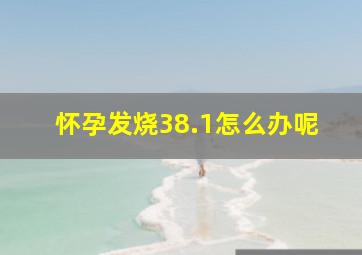 怀孕发烧38.1怎么办呢