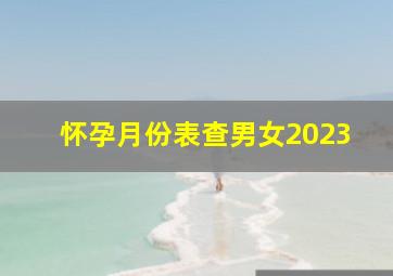 怀孕月份表查男女2023