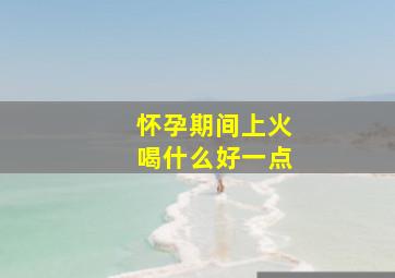 怀孕期间上火喝什么好一点