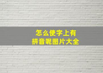 怎么使字上有拼音呢图片大全