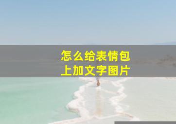 怎么给表情包上加文字图片