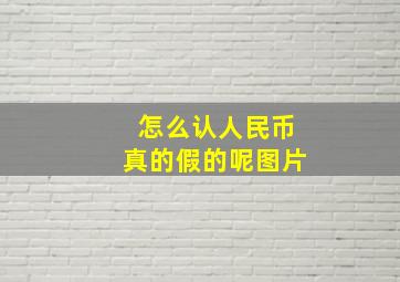 怎么认人民币真的假的呢图片