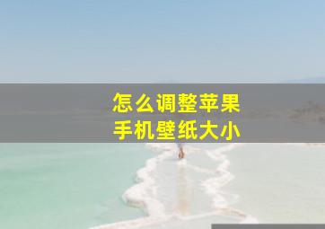 怎么调整苹果手机壁纸大小