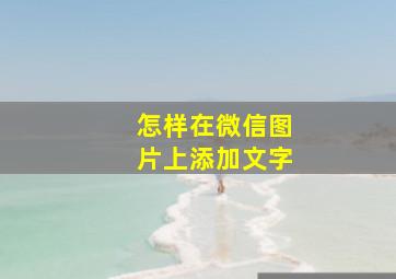 怎样在微信图片上添加文字