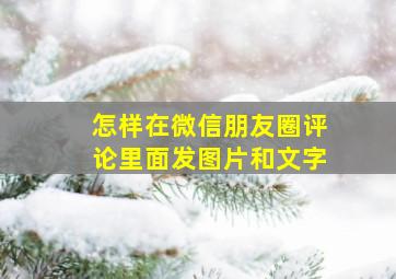 怎样在微信朋友圈评论里面发图片和文字