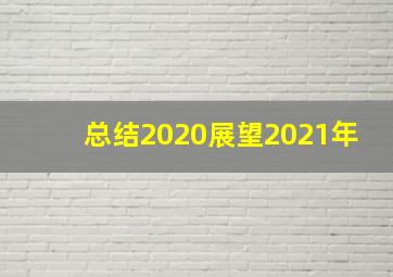 总结2020展望2021年