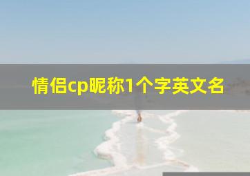 情侣cp昵称1个字英文名