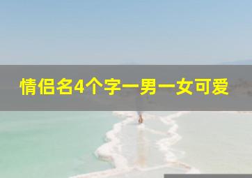 情侣名4个字一男一女可爱