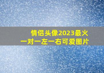 情侣头像2023最火一对一左一右可爱图片