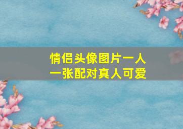 情侣头像图片一人一张配对真人可爱