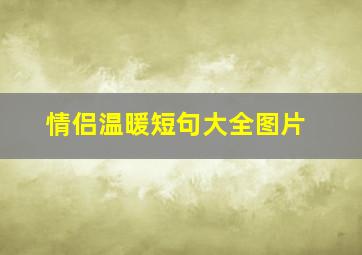 情侣温暖短句大全图片