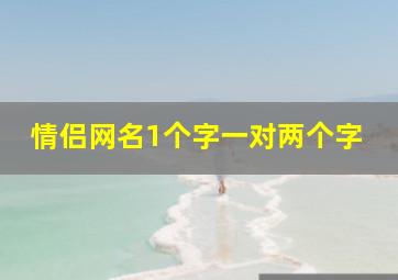 情侣网名1个字一对两个字