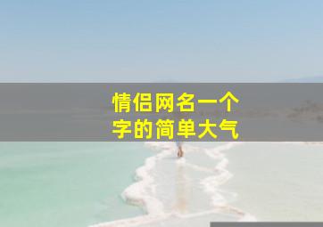 情侣网名一个字的简单大气