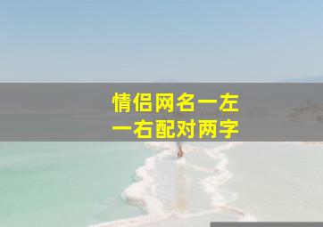 情侣网名一左一右配对两字