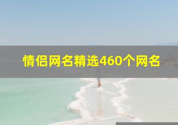 情侣网名精选460个网名