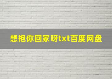 想抱你回家呀txt百度网盘