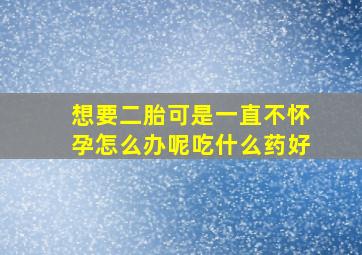 想要二胎可是一直不怀孕怎么办呢吃什么药好