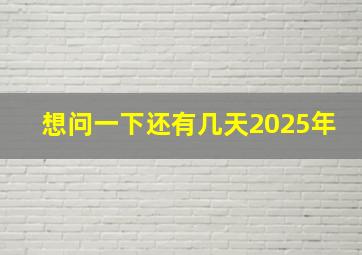 想问一下还有几天2025年